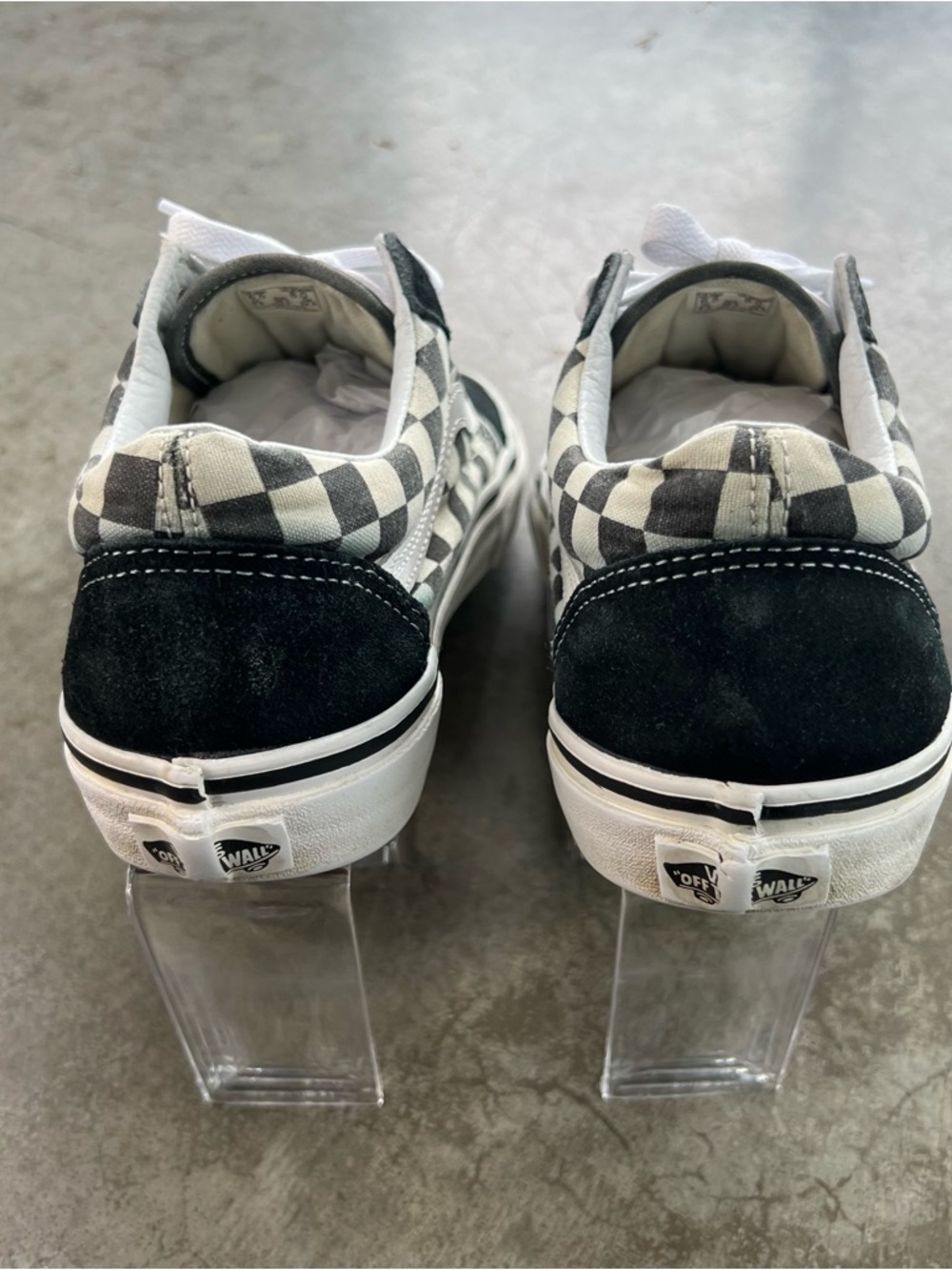 Vans Old Skool Checkerboard Black White Sneakers Size 8 Women / 6.5 Men Skater - Picture 6 of 10